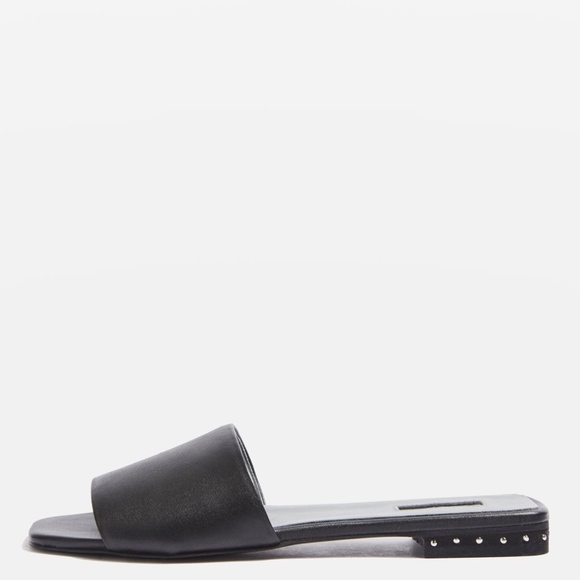 Topshop Shoes - Topshop Flat Leather Pinstud Heel Sandals